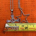 2 pack fashion stainless steel necklace 13.5 to 14 in Silver Photo 5