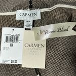 Carmen Marc Valvo  hooded leopard print pullover cardigan Medium New with tags Photo 7