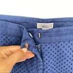 Chelsea28  Navy Cotton Eyelet Mid Rise‎ Crop Pant Photo 4