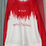 Source Unknown Red and White Christmas Sweatshirt Photo 0