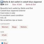 Stella & Dot Cobalt Blue Wristlet Small Photo 6