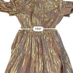 Ulla Johnson Averil Ruffled Georgette Long Sleeve Mini Dress in Rose Multi Sz 2 Photo 9