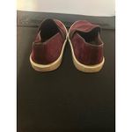 Vince Women's Suede Leather Slip On Sneakers Maroon Casual Shoes Photo 1