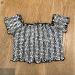 Show Me Your Mumu  Truvy Smocked Top Highway Stripe Flux in Black Photo 0