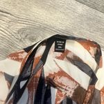 SheIn Curve 4X Womens Brown Black Cream Abstract Print Dress Short Sleeves Photo 2