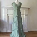Revelry Formal Dress 8 Amelia Green Sage Bridesmaid Gown Prom Long Boho Fairy Photo 11
