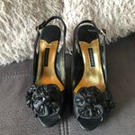 Caparros  Black Peep Toe Dress Heels S7.5 Photo 1