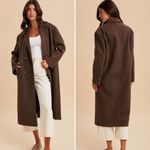 Boutique Felted Double Breasted Oversized Duster Lapel Coat - Large Photo 1