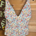 Antonio Melani Floral One Piece Bow Modest Deep V Backless Swimsuit 10 Photo 0