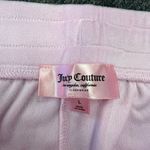 Juicy Couture  Womens Pink Big Bling Rhinestone Drawstring Velour Joggers US Sz L Photo 3