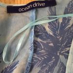 New Women’s Ocean Drive Blue Tropical Print Sheer Swimsuit Cover Up One Size Size undefined Photo 6