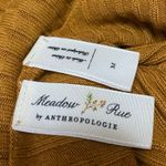 Anthropologie Meadow Rue Gold Ribbed Knit Sleeveless Deep V Neck Tank Top Size M Photo 2