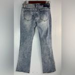 GRACE IN LA  27 Light Blue Distressed Boot Cut Jeans with Silver Strip Detail Photo 1