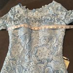 Women’s Blue Short Formal Party Dress Zip Up Back Half Sleeve Size 4 NWT Photo 9