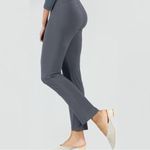 Clara Sunwoo XL Gray Straight Leg Stretch Dress Pants Travel Charcoal Pull On Photo 1