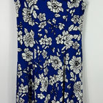 Julian Taylor Dress 10 Blue White Floral Fit Flare Mod Retro Garden Party Boho Photo 0
