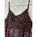 Delicates Vintage Y2K Cowl Neck L Sheer Black Pink 90s Y2K Polka Dot Whimsical Fairy Dress Photo 1