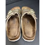 Birkenstock  Betula Sandals Gold Three Strap Slides Leather‎ Size 37 US 6 Photo 3