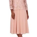 Jessica Howard Women's 3/4-Sleeve Soutache Jacket Fit & Flare Dress Blush Sz 12 Photo 0