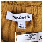Madewell  Womens Sophia Peasant Top Size XS Antique Gold Blouse Photo 3