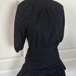 Hello Molly BLACK RUCHED TIERED MINI DRESS OPEN BACK Photo 4