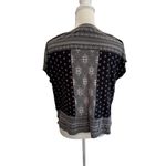 Lucky Brand Black White Cap Sleeve Top Size Large Photo 3