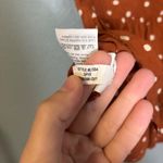 Madewell Women's Tiered-Sleeve Peplum Top in Inkspot Dot Burnt Clay Size 4 Photo 10