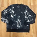 Marble BomberJacket Women's Black White Size XL Activewear Athleisure Outdoor Photo 2