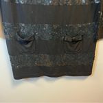 Juicy Couture Dress Black Knit w/ Sequin Stripes Long Sleeve Sz M GUC Photo 2