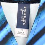 NEW Swimsuits for All Longer Length Swim Tunic Top Size 22 Modest Swimsuits Blue Photo 5