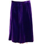 Majestic NWT ~ Vintage Purple Velvet Midi Skirt ~ Women's Size 16 Photo 1
