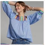 Anthropologie Verb by Pallavi Singhee Rhapsody Besticke Embroidered Blouse NWT S Photo 1