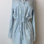 Adam Lippes  chambray knee-length long sleeve Shirt Dress 10 Photo 0