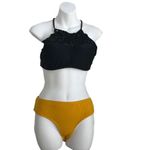 Xhilaration Crochet Halter Bikini Top Black Large Photo 7