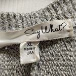 Say What? Say What Women's Size XL Gray Striped Open Front Knit Cardigan Sweater Photo 4