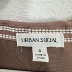Urban Social Womens Brown Pullover Sweatshirt Collar 1/2 Zip Small Gym Lounge Photo 1