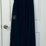 Lulus NWT  Thoughts of Hue Navy Blue Surplice Maxi Dress XS Photo 15