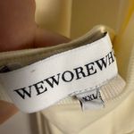 We Wore What Cream Halter Draped Cowl Neck Cotton Sleeveless Mini Dress Size XXL Photo 9