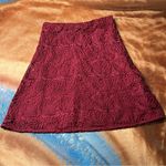 Loft  Lace Skirt Lined Red size 2 Photo 0