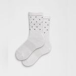 Lululemon  NWT Power Stride White Casual Crew Socks with Polka Dots Reflective M Photo 6