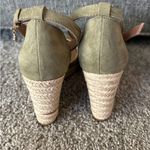 Crown & Ivy Light Olive Green Wedge Sandals Photo 2