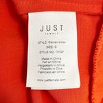 JUST Female Garner Layered Dress Oversized Flowy Midi Orange Red Size Small Photo 10