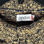 Pandora Vintage 90s  Made In USA Navy Blue/Gold Sweater With Button Up Collar Photo 5