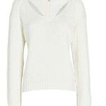 Proenza Schouler WHITE LABEL Cut-Out Wool Rib Ivory Sweater Size Large Photo 0