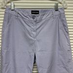 Emporio Armani  Purple Lightweight Cotton Back Embroidery Logo Straight Leg Pants Photo 1