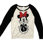 Disney Black and White Minnie Mouse Knit Sweater Womens Size Small Photo 0