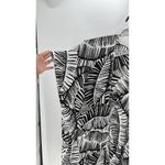 Chico's tropical Leaf Print Black White Cover Up Kimono beach poolside One Size Photo 4