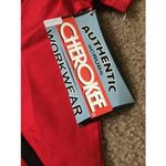 Cherokee  Women's Scrub Top Nurse Medical Size Small Red & Black Photo 2