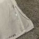 Chico's Chico’s White Silver Embroidered Linen Blend Embellished Tunic Top Cover Up Photo 3