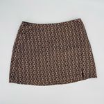 Hollister Silky Mini Floral Skirt Front Slit in Brown Size M Photo 2